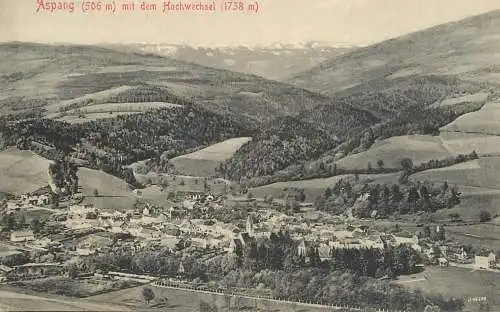 Postcard Germany Aspang mit dem Hochwechsel