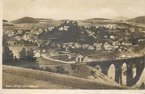 Postcard Germany Daun Eifel mit Viadukt