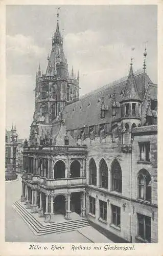 Postcard Germany Koln a. Rhein Rathaus