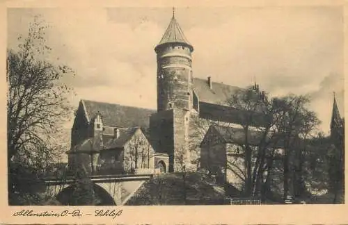 Postcard Germany Allenstein schloss