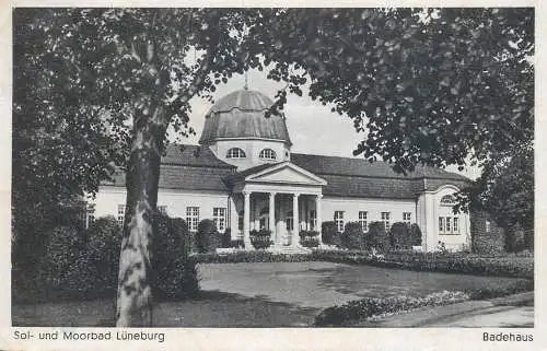 Postcard Germany Badehaus Sol und Moorbad Luneburg