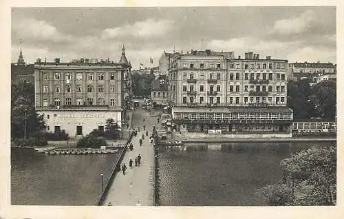 Postcard Germany Konigsberg Pr. Schlossteichbrucke