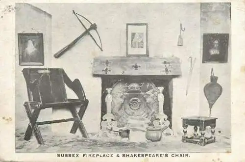 England Sussex Fireplace & Shakespeare's Chair