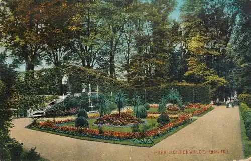Postcard Germany Park Lightenwalde