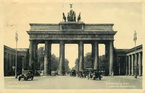 Postcard Germany Berlin Brandenburg Gate