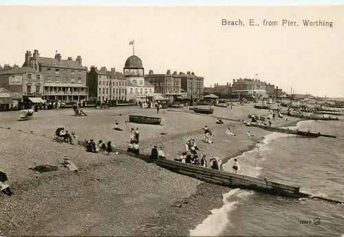 Worthing beach from pier