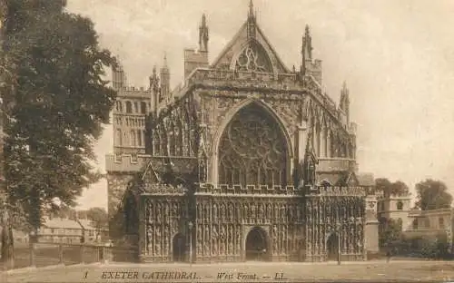 Exeter cathedral west front