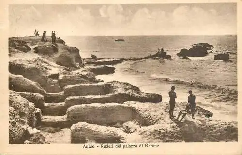 Postcard Italy Anzio ruderi del palazzo di Nerone