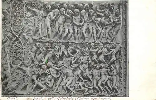 Postcard Italy Orvieto facciata della cathedrale