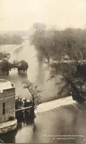 England Avon River seen from Great Hall of Warwick Castle