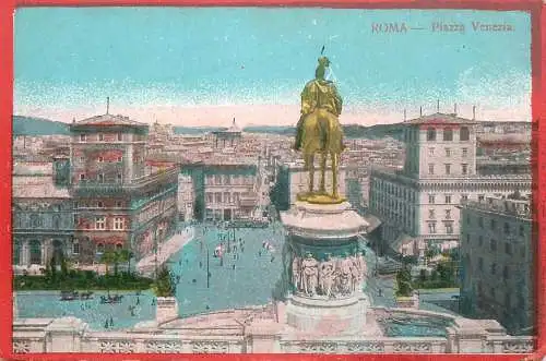Postcard Italy Rome Piazza Venezia