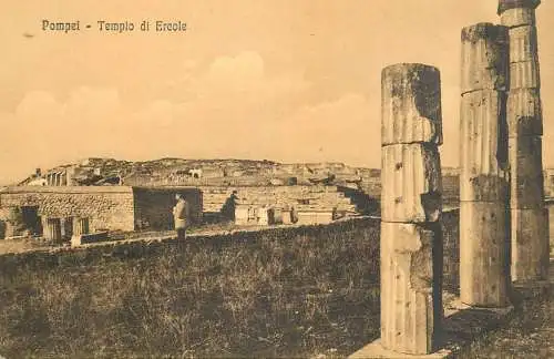 Postcard Italy Pompei Tempio di Ercole