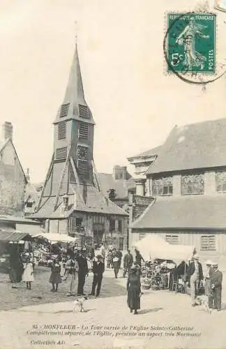 HONFLEUR - Tour carrée de l'église Sainte Catherine