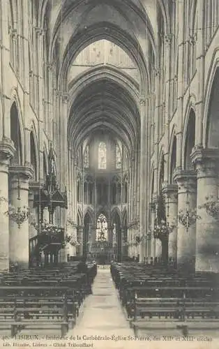 Lisieux interieur de la cathedrale eglise St Pierre