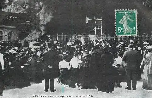 Lourdes un sermon a la grotte
