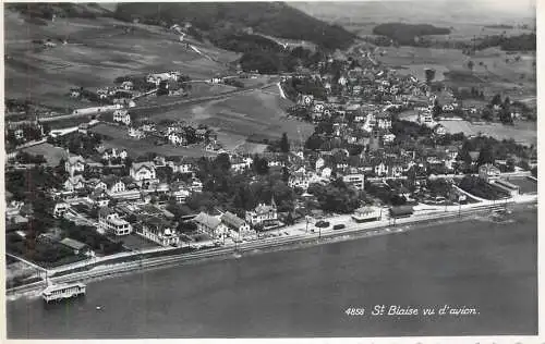 Postcard Switzerland St. Blaise aerial view
