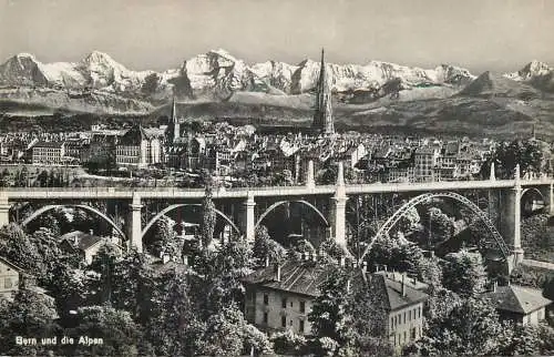 Postcard Switzerland Bern und die alpen