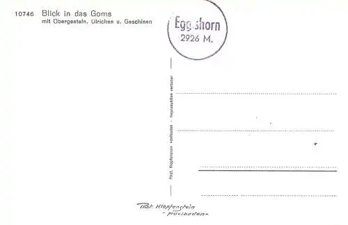 Postcard Switzerland das Goms Obergestein