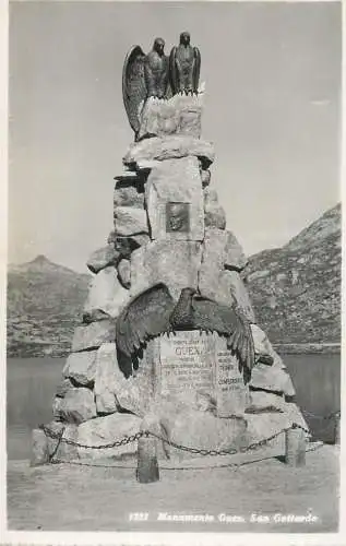 Postcard Switzerland Monumento Guez San Gettardo