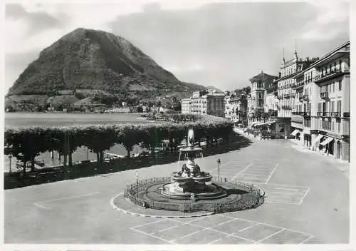 Postcard Switzerland Lugano Monte S. Salvatore e fontana Bossi