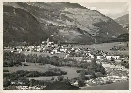 Postcard Switzerland Andeer panorama