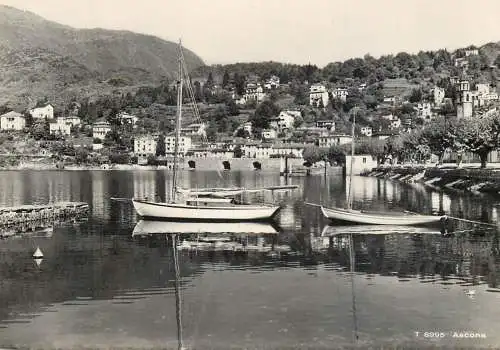 Postcard Switzerland Ascona sailing vessel