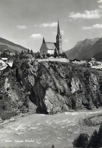 Postcard Switzerland Schuls kirche