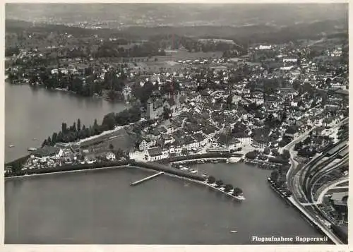 Postcard Switzerland Flugaufnahme Rapperswil aerial