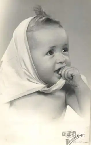 Souvenir photo postcard baby bebe 1954