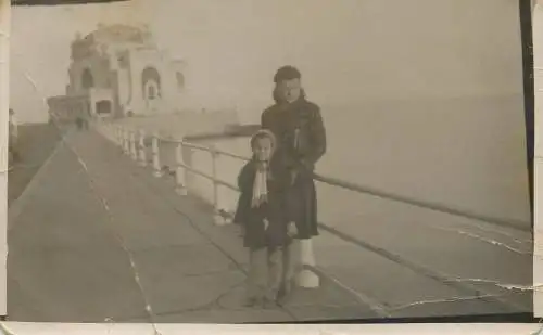 Social history souvenir photo postcard 1940 Constanta casino