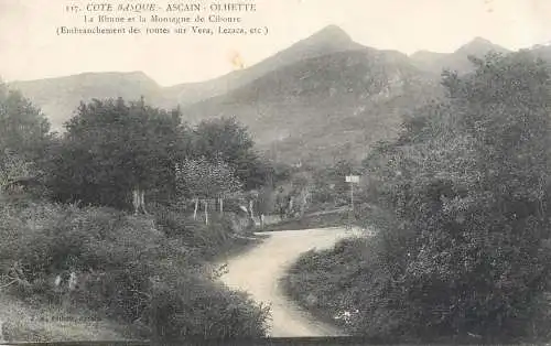Ascain Olhette Pays Basque - Frontière franco-espagnole la Rhune et la Montagne de Ciboure cpa