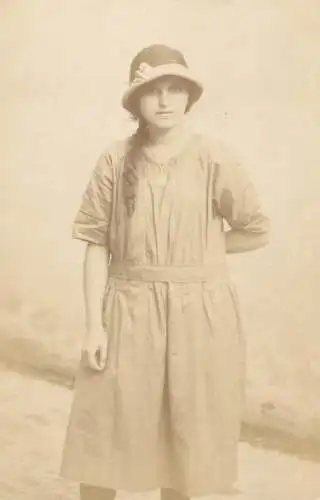 Social history souvenir real photo elegant woman hat