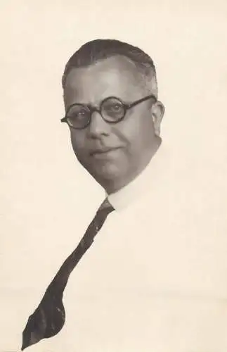Social history souvenir real photo man with glasses