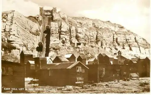 England Hastings east hill lift and net huts