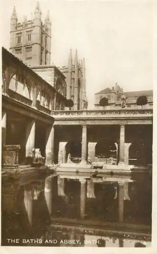 England Bath - the Old Baths & Abbey