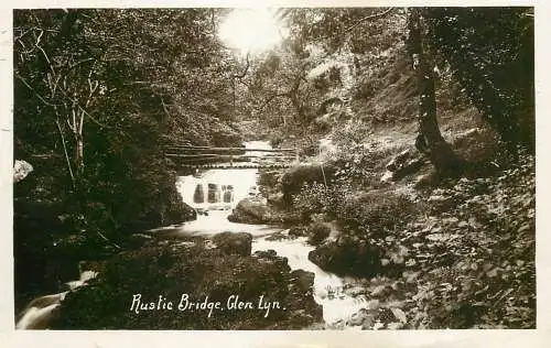 England Devon Glen Lyn rustic bridge picturesque scenery