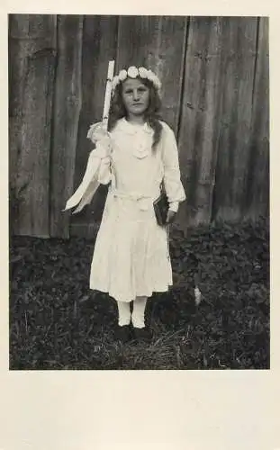 Social history souvenir real photo first communion