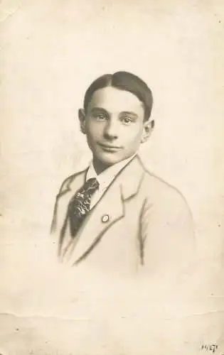 Social history souvenir real photo elegant child haircut