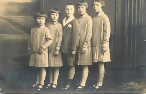 Social history souvenir real photo elegant children
