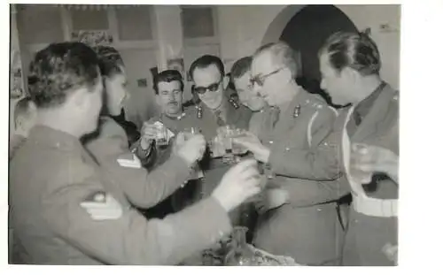 Social history souvenir vintage photo postcard army officer drinking