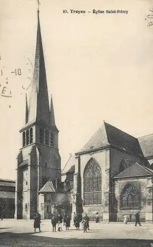 CPA France Troyes eglise St. Remy