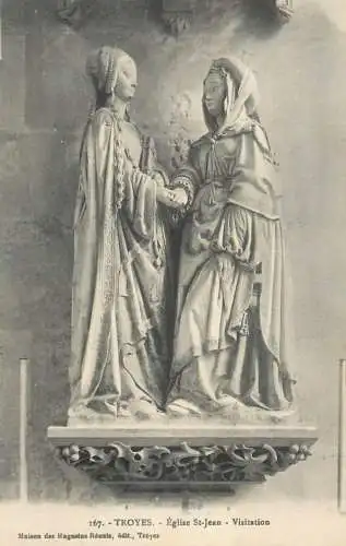 CPA France Troyes eglise St, Jean visitation