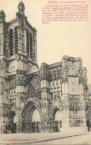 CPA France Troyes cathedral St. Pierre