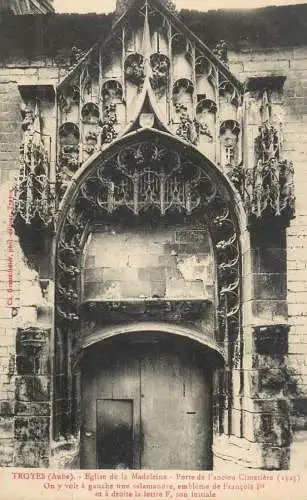 CPA France Troyes eglise de la Madeleine