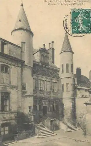 CPA France Troyes l'hotel de Vauluisant