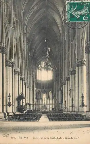 CPA France Reims cathedral