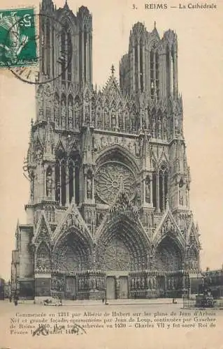 CPA France Reims cathedrale