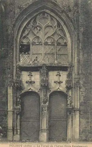 CPA France Polisot church doorway