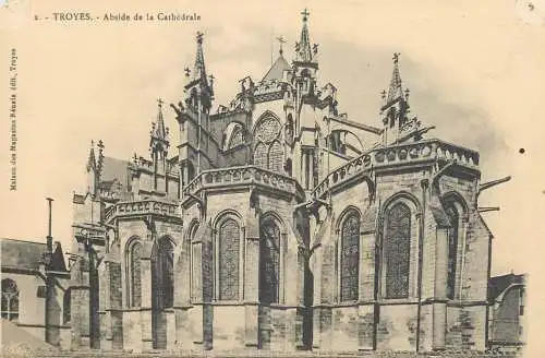 CPA France Troyes abside de la cathedrale