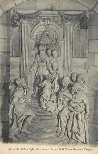 CPA France Troyes eglise St. Nicolas